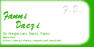 fanni daczi business card